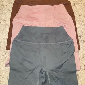 Alphalete Women's Athletic Shorts - Brown, Pink, and Blue